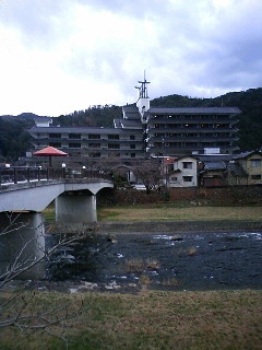 温泉と蟹