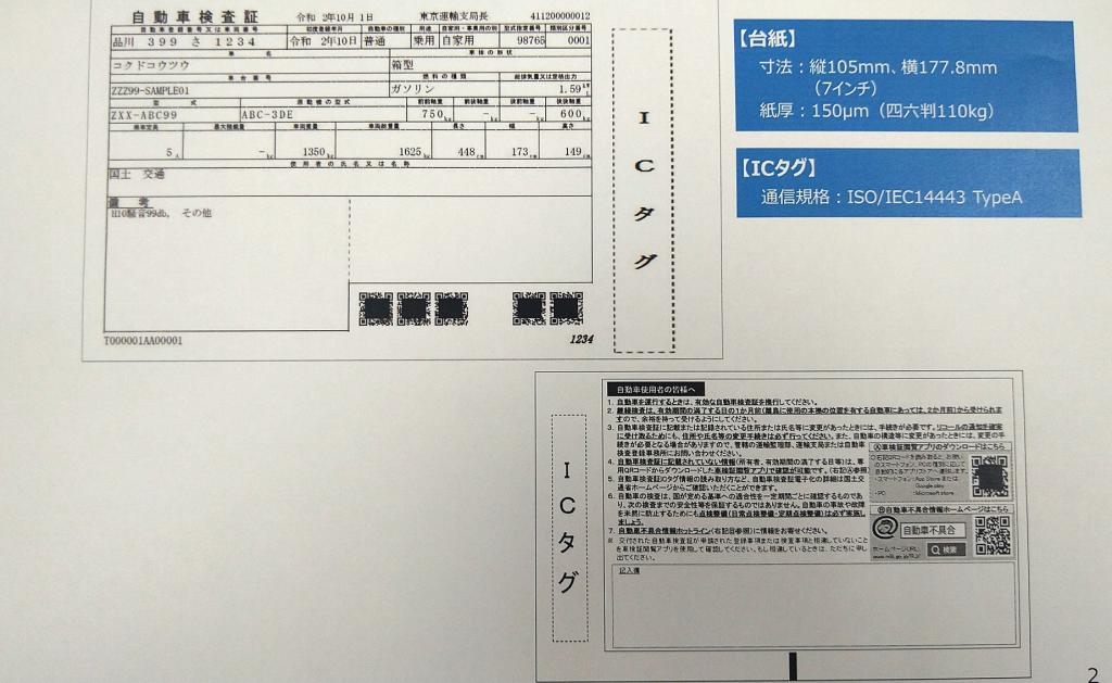 2023年1月から普通車の車検証が変わります。